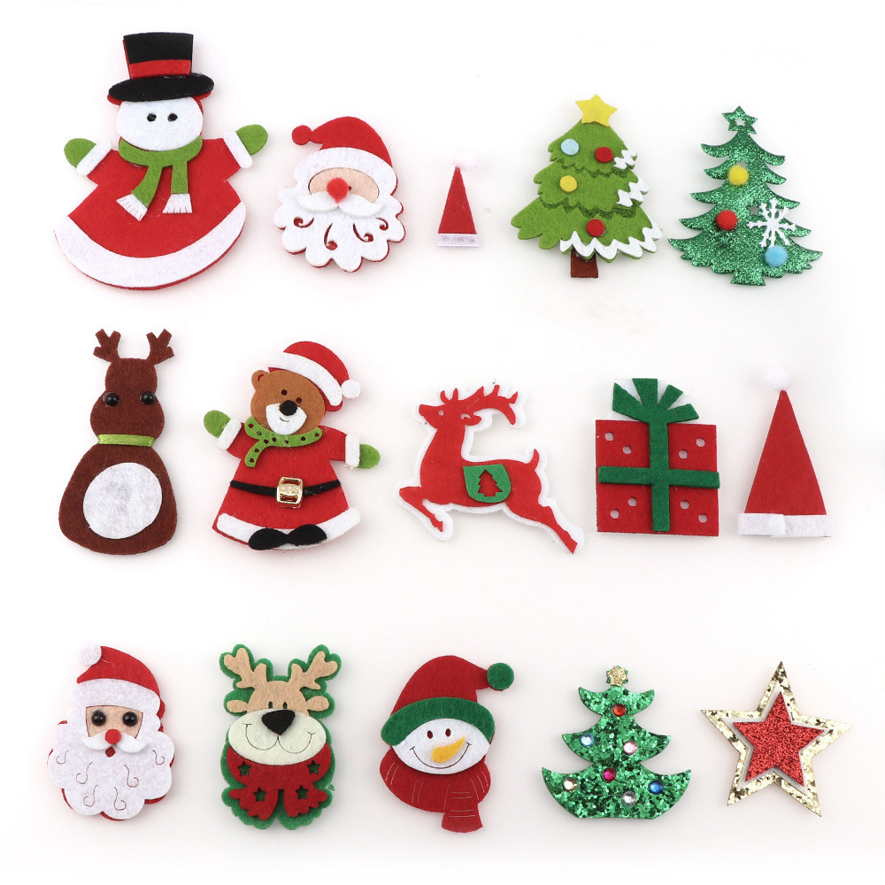 2023 Custom Hanging Ornament Kits Different Shapes Felt Christmas Ornaments Christmas Tree Decoration