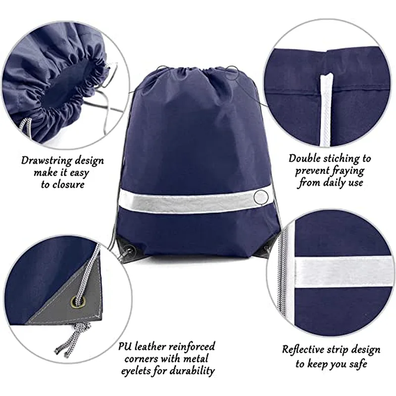 20 30 50 Pieces Drawstring Backpack Bag for Gym Sport Trip