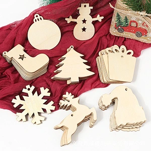 Nature Reindeer Horn Home Decoration Ornaments Wooden Christmas Wood Signs Wall Hanging Decor Welcome Sign For Front Door