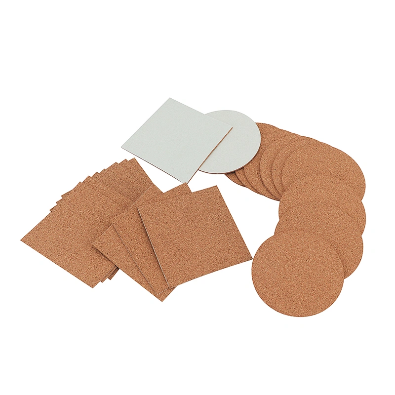 Natural Cork Coasters,Round Wooden Coaster Set,Reusable Coasters For Sheat-resistant Cold Drink