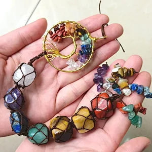 Stones Healing Crystals Wall Ornament Meditation Hanging Ornament Dream Catcher