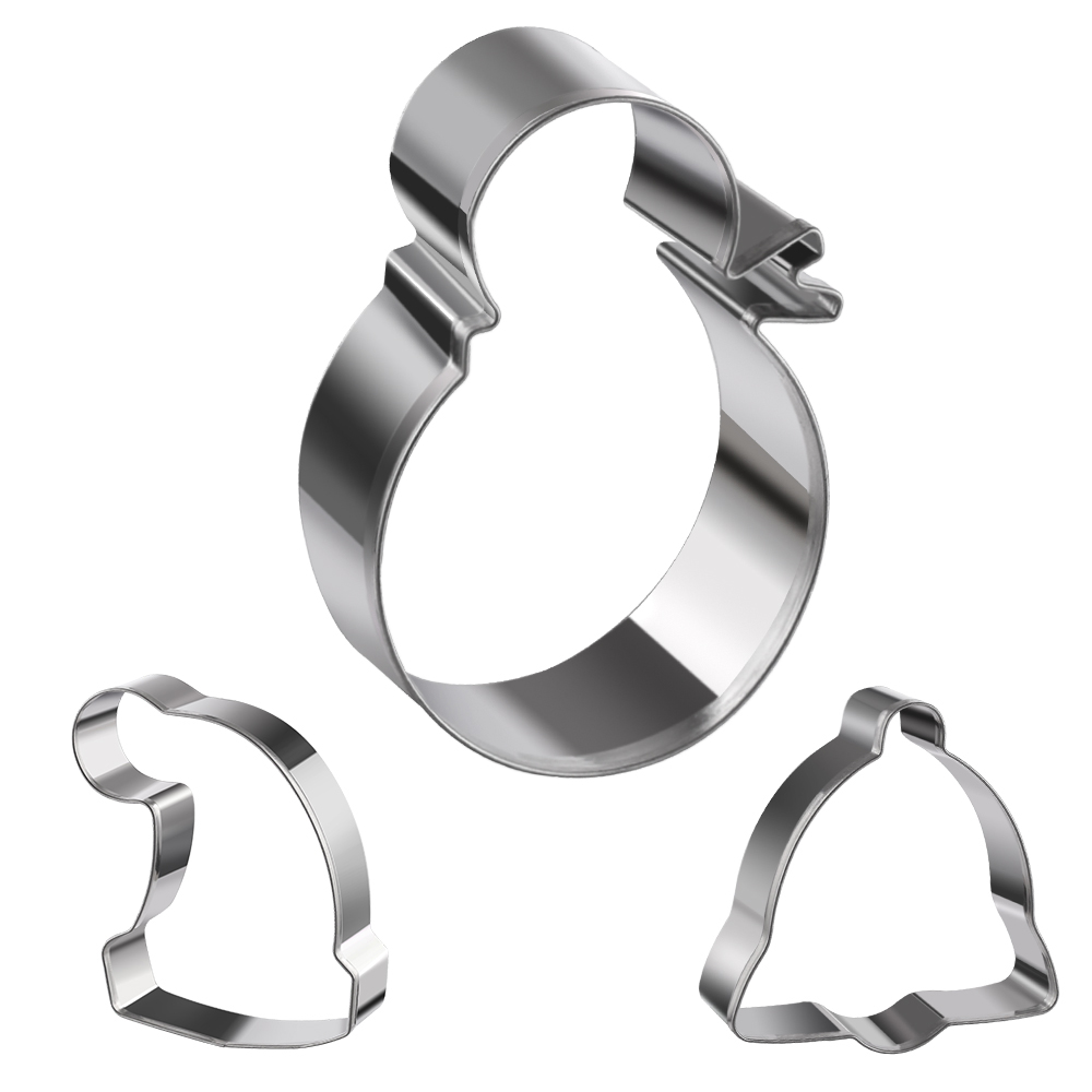 Press Biscuit Cookie Cutter Set Pastry Bakeware Oem Custom Decoration Metal Tools For Christmas