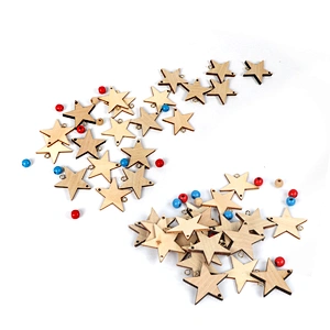 Mini Star Festival Wood Gift Christmas Ornaments Wooden Christmas Tree Wooden Star Ornaments