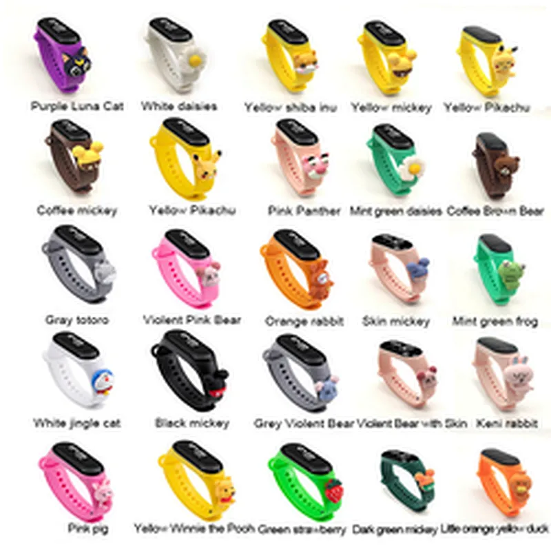 Kid's Watch Boy Kids Girl Cute Cartoon Sports Waterproof Silicone Band LED Digital Wrist Watch