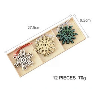 Christmas Wooden Pendant Hanging Wooden Christmas Tree Ornaments Xmas Ornaments Supplies For Diy Decoration