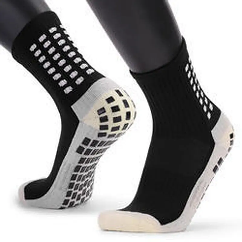 Football Round Silicone Suction Cup Grip Anti Slip Soccer Socks Sports Men Custom Baseball Rugby Compression Socks