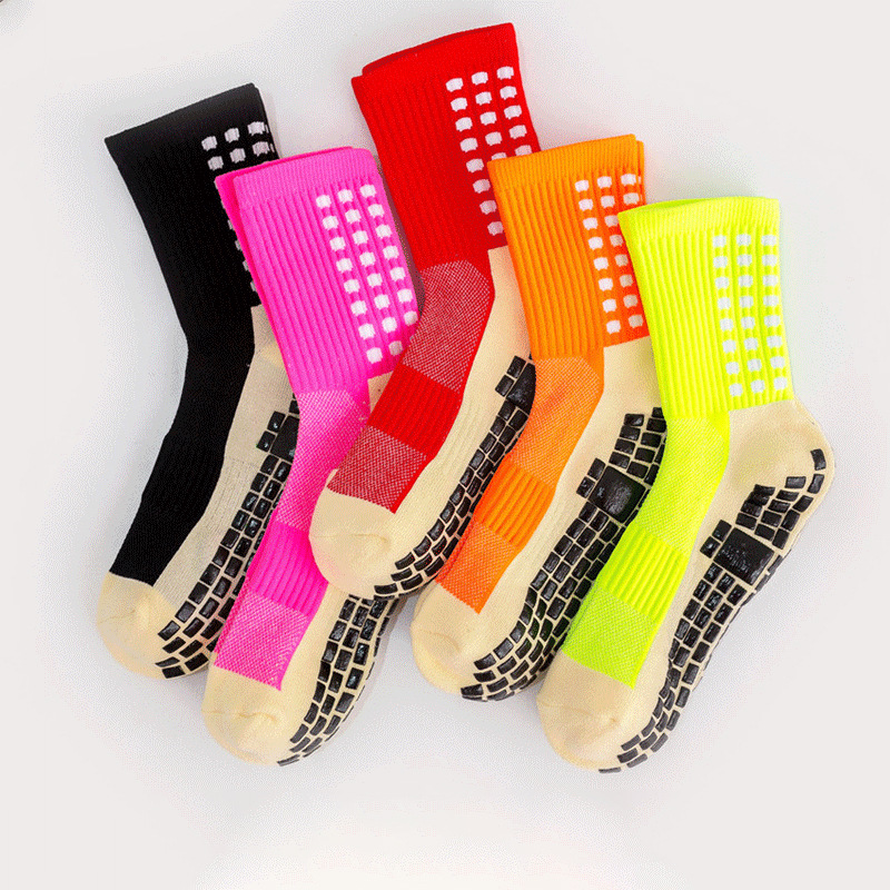 Fashion Sport Men Anti Slip Tube Trampoline Socks Soccer Football Sports Grip Socks