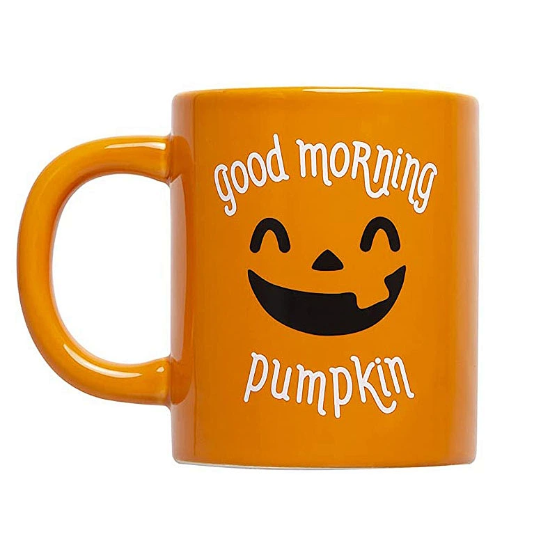 Good Morning Pumpkin and Hey Boo Ceramic Matching Mugs