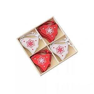 Christmas Wooden Pendant Hanging Wooden Christmas Tree Ornaments Xmas Ornaments Supplies For Diy Decoration