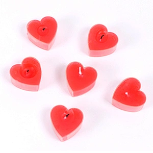Home Decoration paraffin wax Glass customized Valentine Day led Floating candle