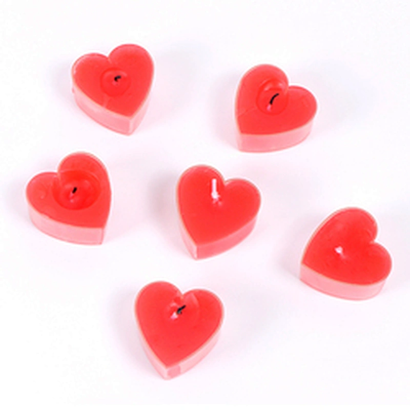 Home Decoration paraffin wax Glass customized Valentine Day led Floating candle