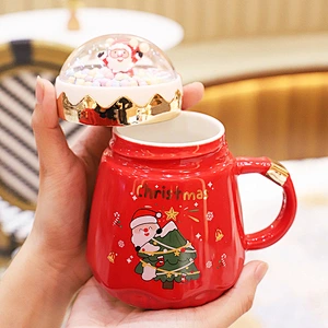 Santa Claus Cute Creative Ceramic Christmas Mugs Popular Kids Gift Set Christmas Mugsset