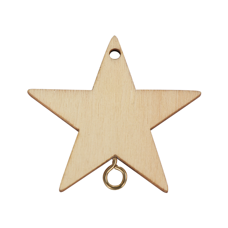 Mini Star Festival Wood Gift Christmas Ornaments Wooden Christmas Tree Wooden Star Ornaments