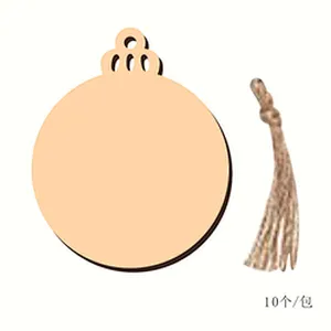 Sequisite 2023 Christmas Wooden Customization Hanging Decoration Double Side DIY Ornament