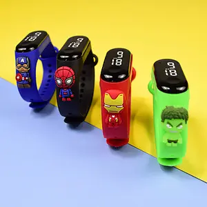 Child Hero One Dollar Animals Led Watch Spiderman Avenge Bracelet Kidz Children Mi Touchscreen New Cartoon Doll Kids Watch