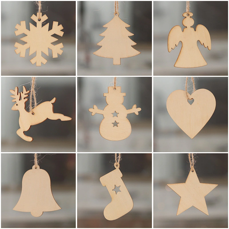 Nature Reindeer Horn Home Decoration Ornaments Wooden Christmas Wood Signs Wall Hanging Decor Welcome Sign For Front Door