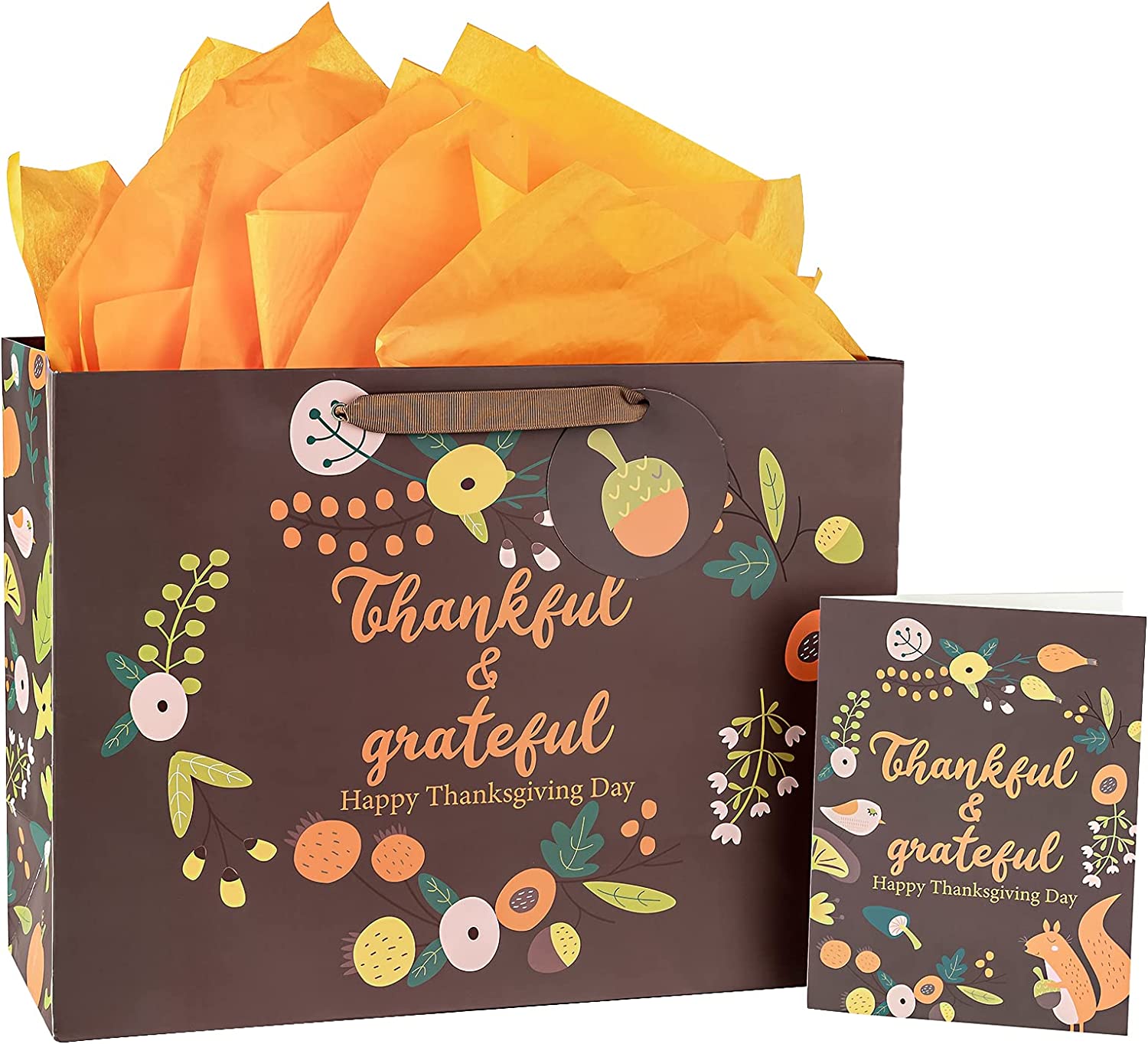Halloween Large Gift Shopping Bag with Greeting CardTissue Paper