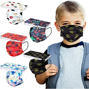 Festival Kids Boys Girls Children 3Ply Earloop Breathable Kids Party Mask