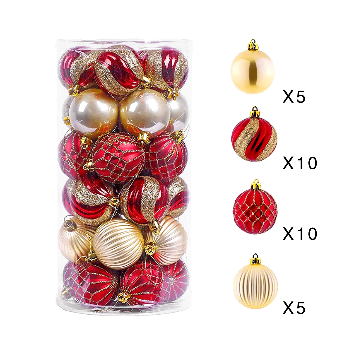 Wholesale Factory Price Christmas Plastic Ball Xmas Baubles In Set Decoration Supplier