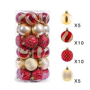 Wholesale Factory Price Christmas Plastic Ball Xmas Baubles In Set Decoration Supplier