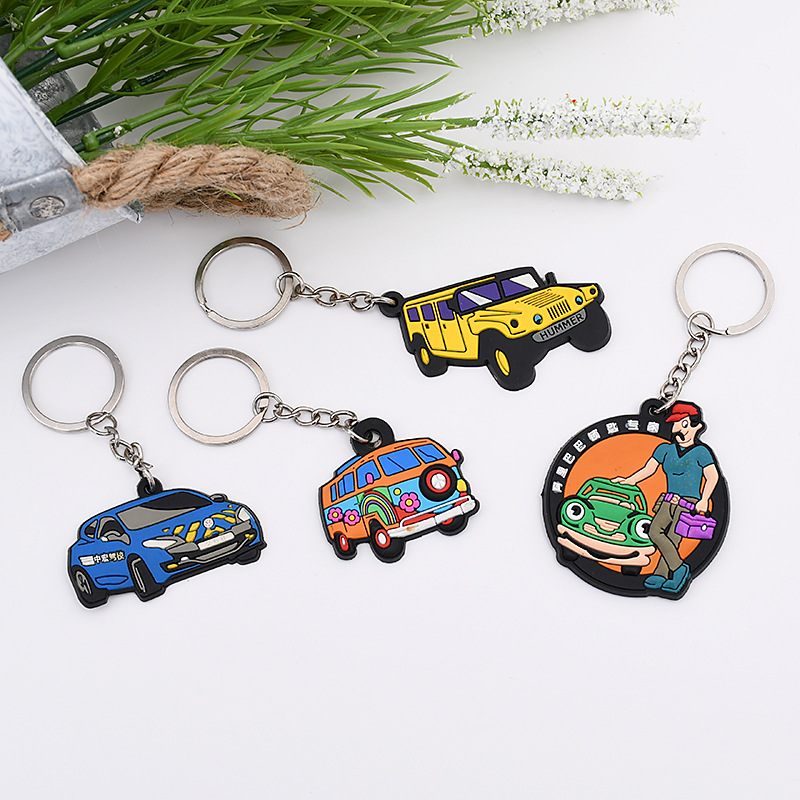 Custom Soft Rubber 2d Pvc Keychain Personalized Logo Cartoon Key Rings Fashion Key Holder High Quality Customized Wholesale