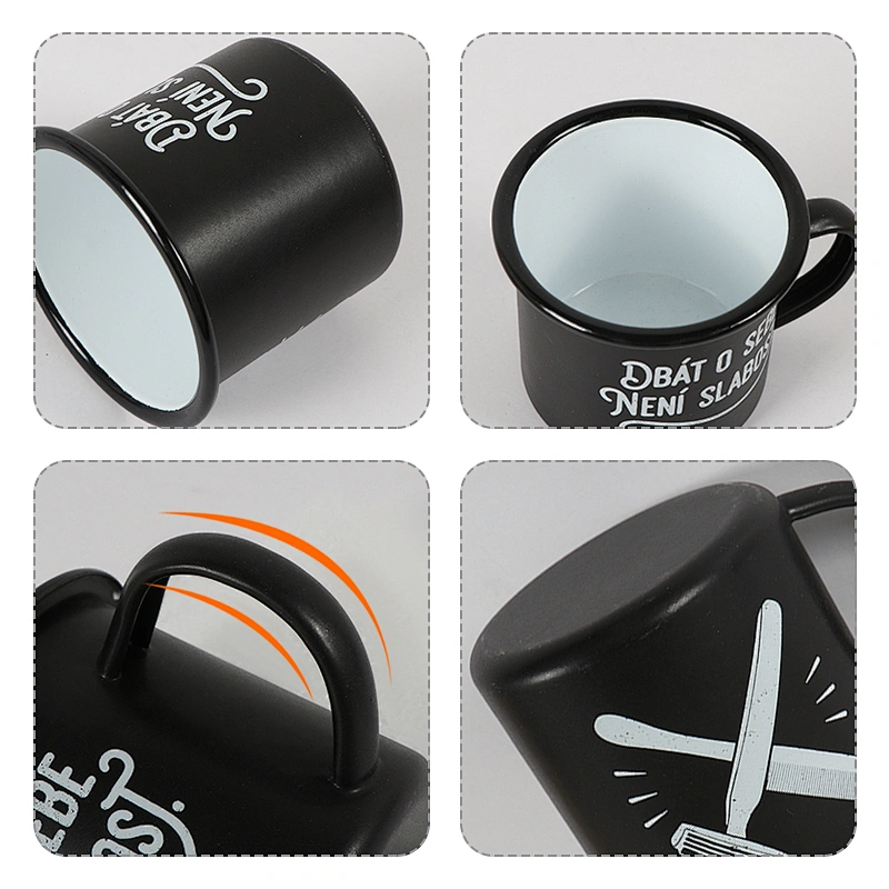 OEM Custom Logo Size Big Capacity Enamelled Cup