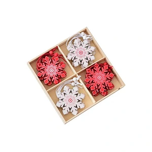 New Year Christmas Ornament Wooden Hanging Pendants Star Xmas Tree Bell Christmas Decorations For Home