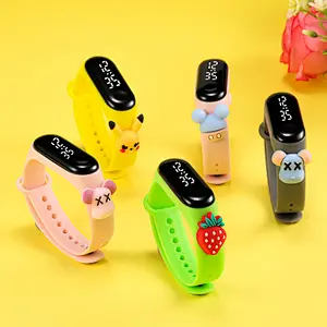 Hot Selling Children's Cartoon Bracelet Led White Light Doll Boy Girl Waterproof Touch Electronic Watch Glass Digital Kids Watch
