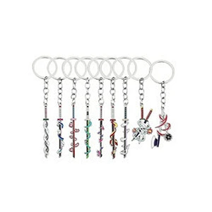 9 Hashiras Demon Slayer Anime Slayer Keychain Pin Set Cartoon Figures Mini Katana Demon Slayer Sword Key Chains