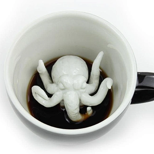 Halloween Cthulhu Ceramic  Creepy Cups Hidden Animal Inside Mug