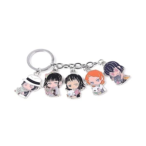 Hot Sale Demon Slayer Rengoku Nezuko Anime Hanafuda Chain Kimetsu No Yaiba Tanjiro Demon Slayer Keychain for Fans