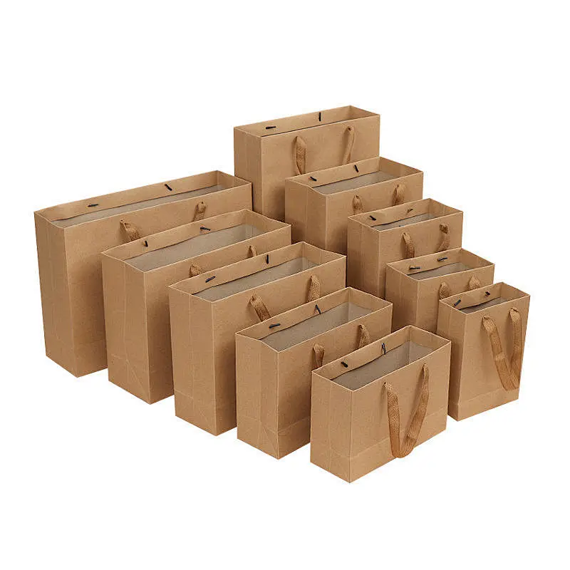 Factory Made Printed Paper Bag Hot Sale Black Kraft Paper Twisted Handle Shopping Carrier Bag With Logo Printed Sac En Papier
