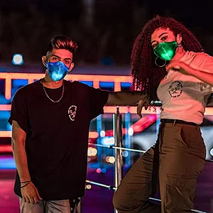 7 Color Glowing Luminous Rave Mask for Men Women Christmas Party