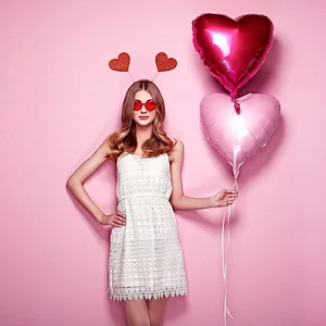 Valentines Day Heart Head Boppers Headbands and Heart Shape Sunglasses
