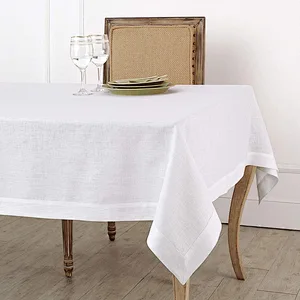100% Pure Linen Rectangle Cotton Tablecloth for Fall Thanksgiving Christmas Holidays