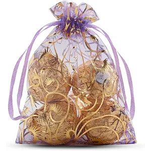 Custom Size Wedding Party Favor Pouches Christmas Bags Rainbow Organza Bags Jewelry Drawstring Mesh Gift Bags