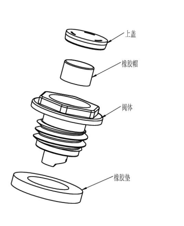 Component of industrial pressure relief valve or industrial safety valve