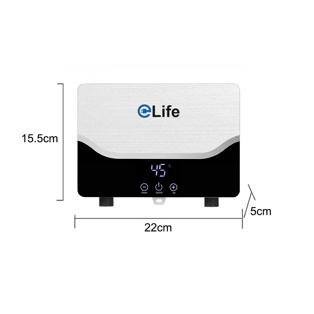 220V 5kw 6kw chauffe eau electrique instantané sans réservoir d'eau