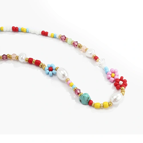 Flower Beaded Necklace