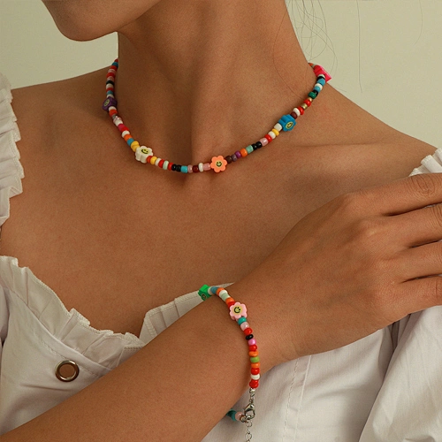 soft ceramic rice bead choker