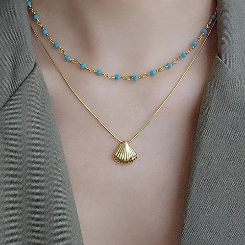 gold shell chain