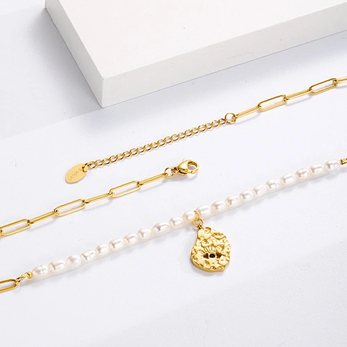 Personalized Custom High Quality Golden Beads Necklace Gift