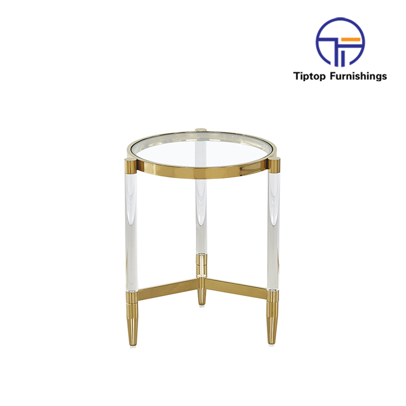 glass side table