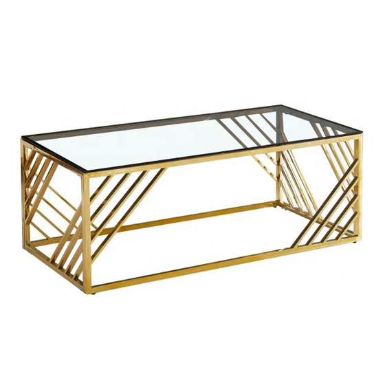 gold stainless steel coffee table