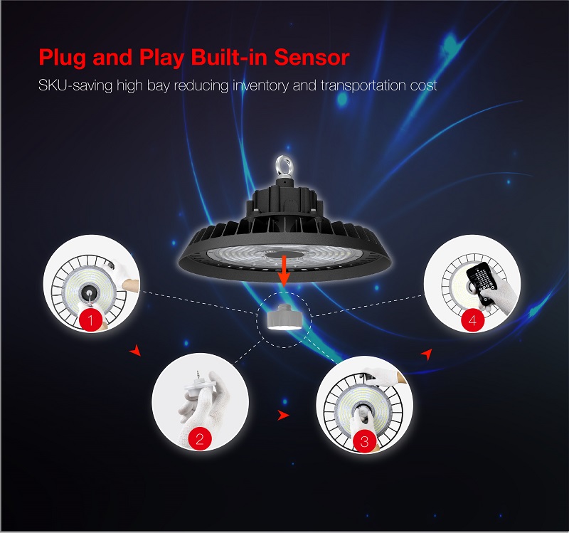 high bay light with motion sensor; led high bay lights with motion sensor; high bay led lights with motion sensor; motion sensor high bay lights; led high bay with motion sensor; led high bay with sensor; motion sensor ufo; ufo high bay light with sensor