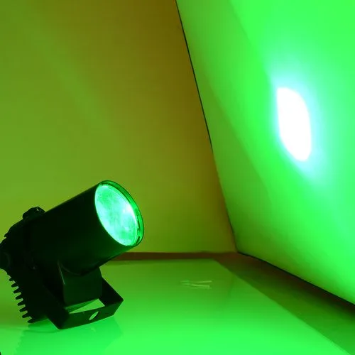 green stage lights