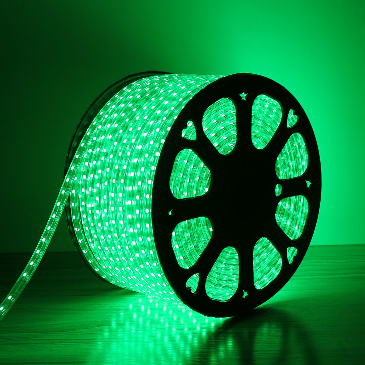 green stage lighting