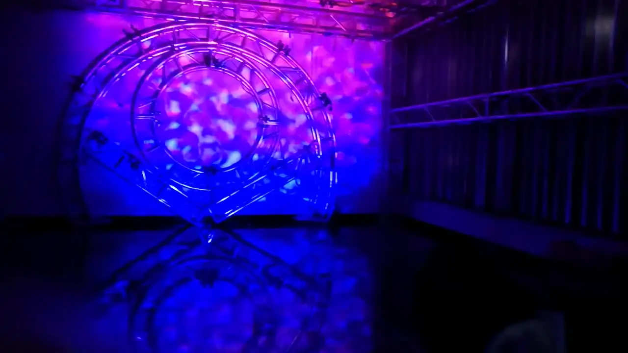 blue stage lights