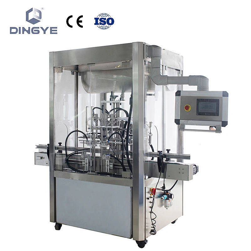 GT-4C  4 Head Automatic paste filling machine with protect cover