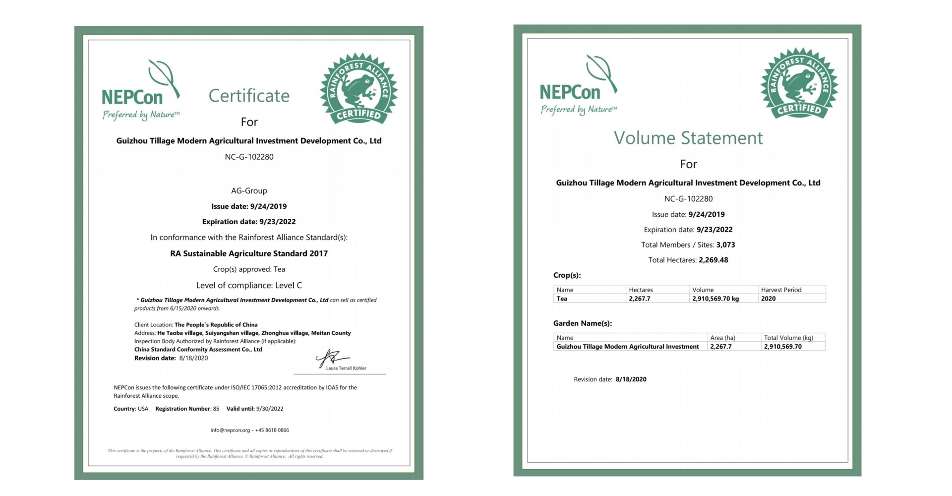 Tea Garden Certification